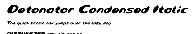 Detonator Condensed Italic.ttf字體轉換器圖片