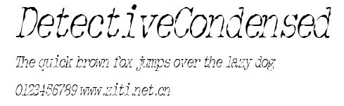 DetectiveCondensed.ttf字體轉換器圖片