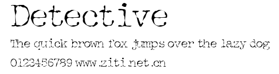 Detective.ttf字體轉換器圖片