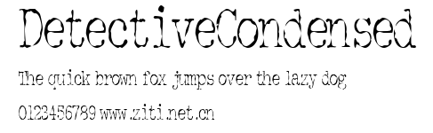DetectiveCondensed.ttf字體轉換器圖片