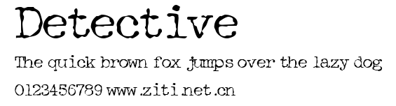 Detective.ttf字體轉換器圖片