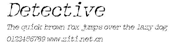 Detective.ttf字體轉換器圖片