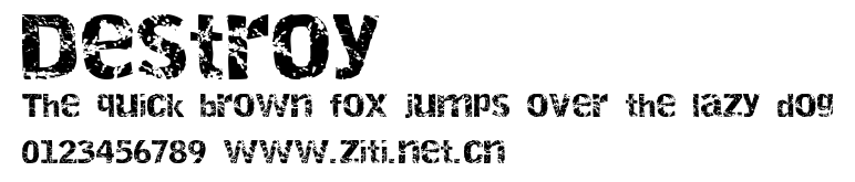 Destroy.ttf字體轉換器圖片