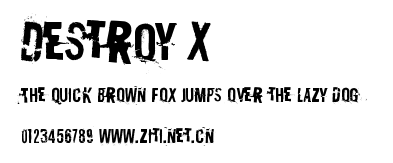 Destroy X.ttf字體轉換器圖片