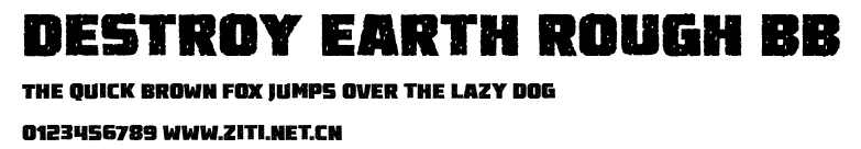 Destroy Earth Rough BB.ttf字體轉換器圖片