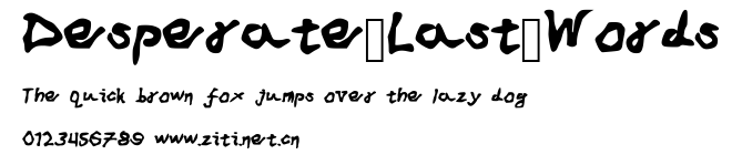 Desperate_Last_Words.ttf字體轉換器圖片
