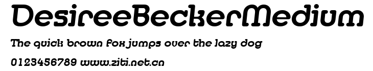 DesireeBeckerMedium.ttf字體轉換器圖片