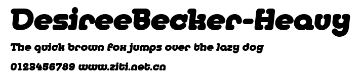 DesireeBecker-Heavy.ttf字體轉換器圖片