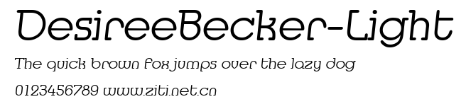 DesireeBecker-Light.ttf字體轉換器圖片