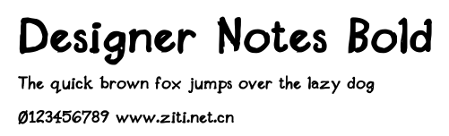 Designer Notes Bold.ttf字體轉換器圖片