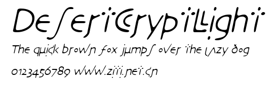 DesertCryptLight.ttf字體轉換器圖片