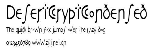 DesertCryptCondensed.ttf字體轉換器圖片