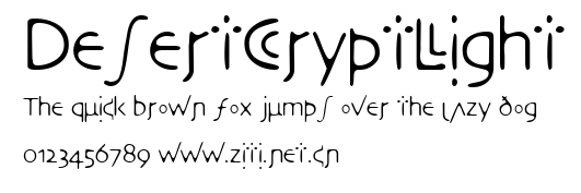 DesertCryptLight.ttf字體轉換器圖片