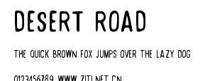 Desert Road.otf字體轉換器圖片
