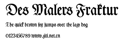 Des Malers Fraktur.ttf字體轉換器圖片