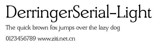 DerringerSerial-Light.ttf字體轉換器圖片