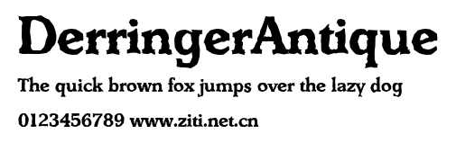 DerringerAntique.ttf字體轉換器圖片