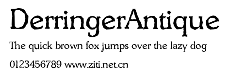 DerringerAntique.ttf字體轉換器圖片