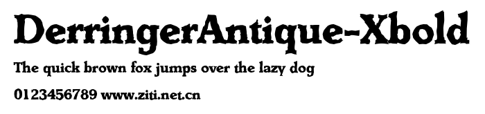 DerringerAntique-Xbold.ttf字體轉換器圖片