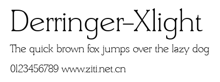 Derringer-Xlight.ttf字體轉換器圖片