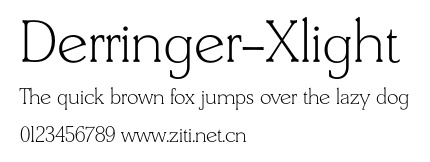 Derringer-Xlight.otf字體轉換器圖片