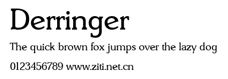 Derringer.ttf字體轉換器圖片