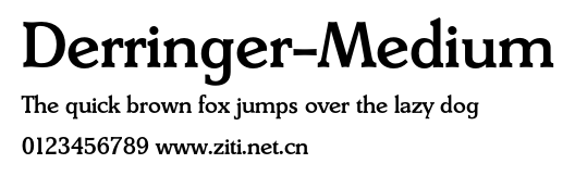 Derringer-Medium.otf字體轉換器圖片