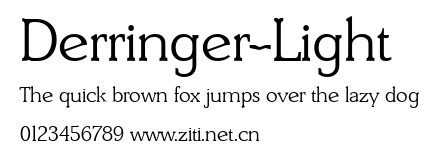 Derringer-Light.ttf字體轉換器圖片