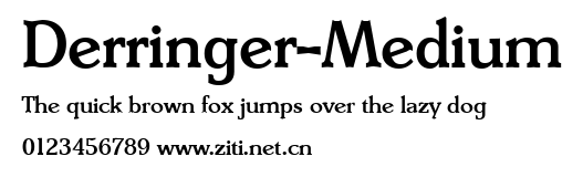 Derringer-Medium.ttf字體轉換器圖片