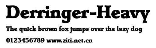 Derringer-Heavy.ttf字體轉換器圖片
