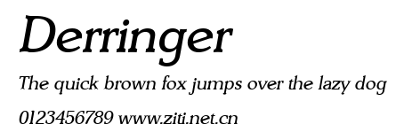 Derringer.ttf字體轉換器圖片