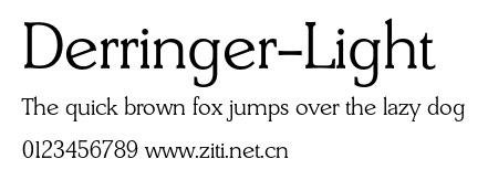 Derringer-Light.otf字體轉換器圖片
