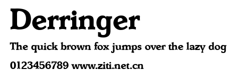 Derringer.ttf字體轉換器圖片