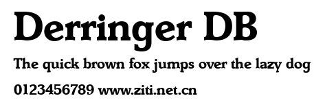 Derringer DB.ttf字體轉換器圖片