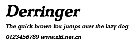 Derringer.ttf字體轉換器圖片