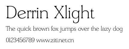 Derrin Xlight.otf字體轉換器圖片