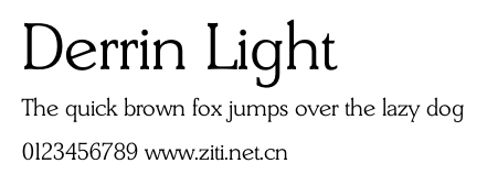 Derrin Light.otf字體轉換器圖片