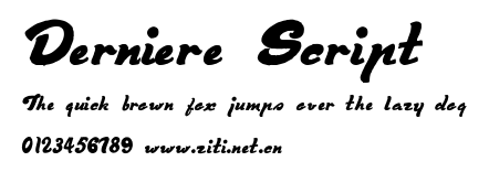 Derniere Script.ttf字體轉換器圖片