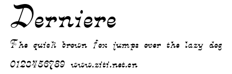 Derniere.ttf字體轉換器圖片