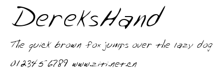 DereksHand.ttf字體轉換器圖片