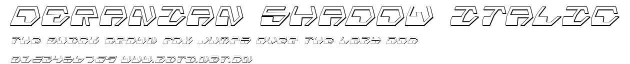Deranian Shadow Italic.ttf字體轉換器圖片