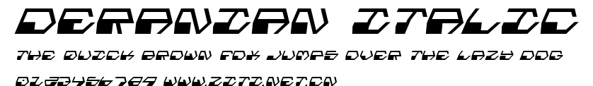 Deranian Italic.ttf字體轉換器圖片