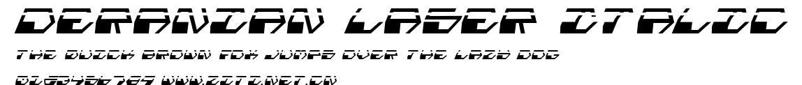 Deranian Laser Italic.ttf字體轉換器圖片