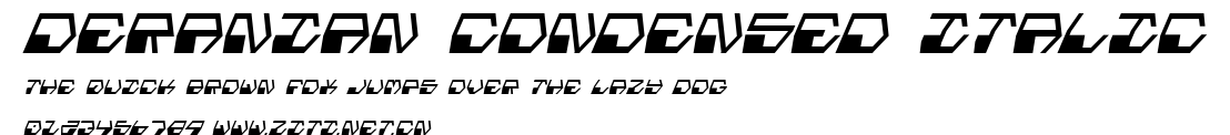 Deranian Condensed Italic.ttf字體轉換器圖片