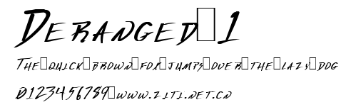 Deranged 1.ttf字體轉換器圖片