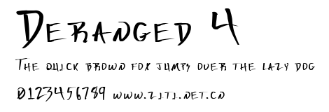 Deranged 4.ttf字體轉換器圖片