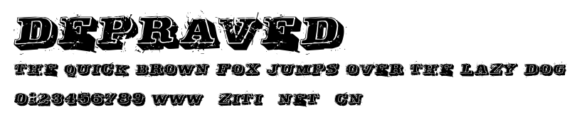 Depraved.ttf字體轉換器圖片