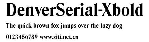 DenverSerial-Xbold.ttf字體轉換器圖片