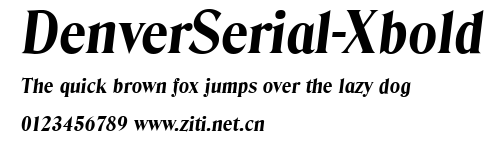 DenverSerial-Xbold.ttf字體轉換器圖片