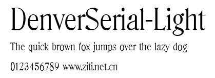 DenverSerial-Light.ttf字體轉換器圖片